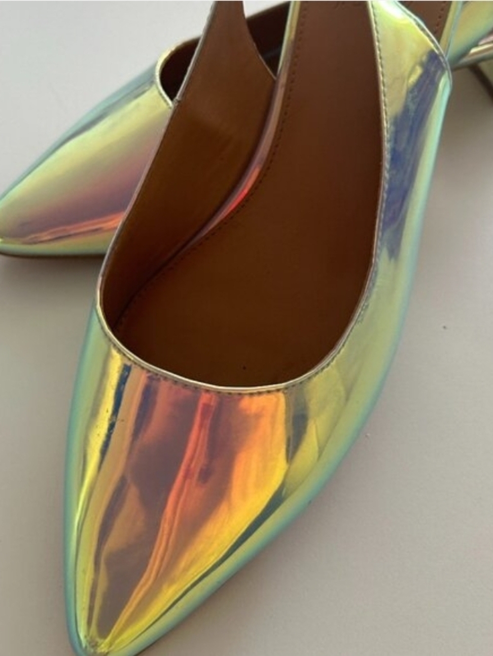 J. Crew Iridescent Slingback Block Heels Size 8.5